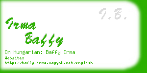 irma baffy business card